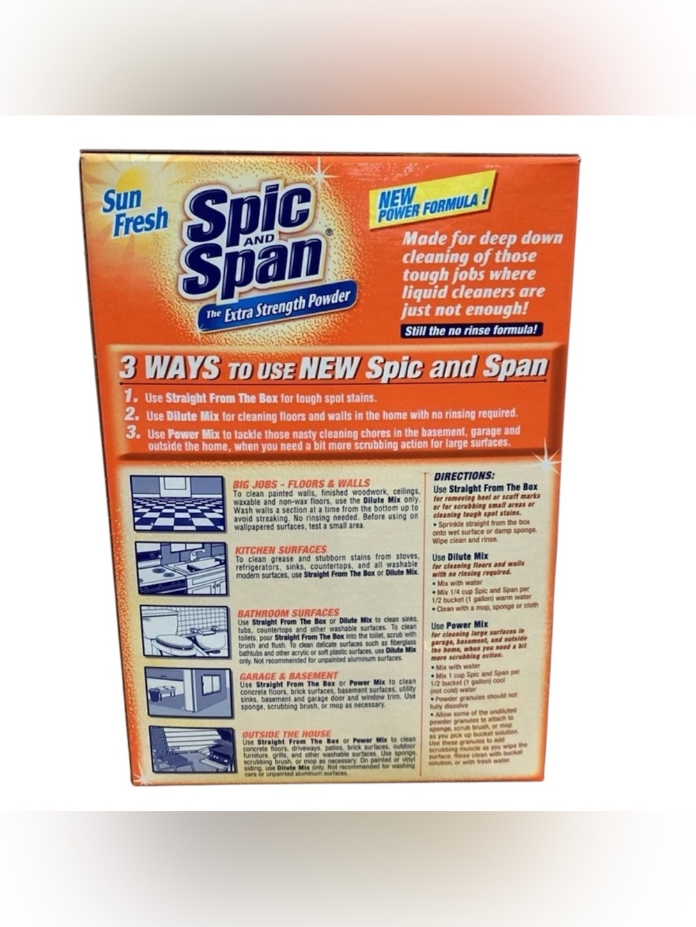 Spic and Span Extra Strength Powder Sun Fresh 27 Oz Discontinued 2005 VTG - Picture 2 of 3